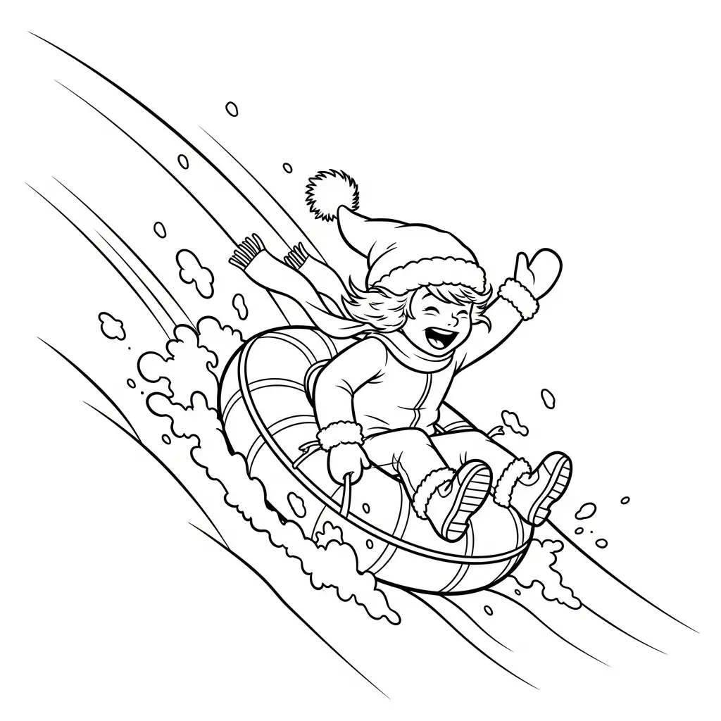 imagen de Invierno para colorear para niño