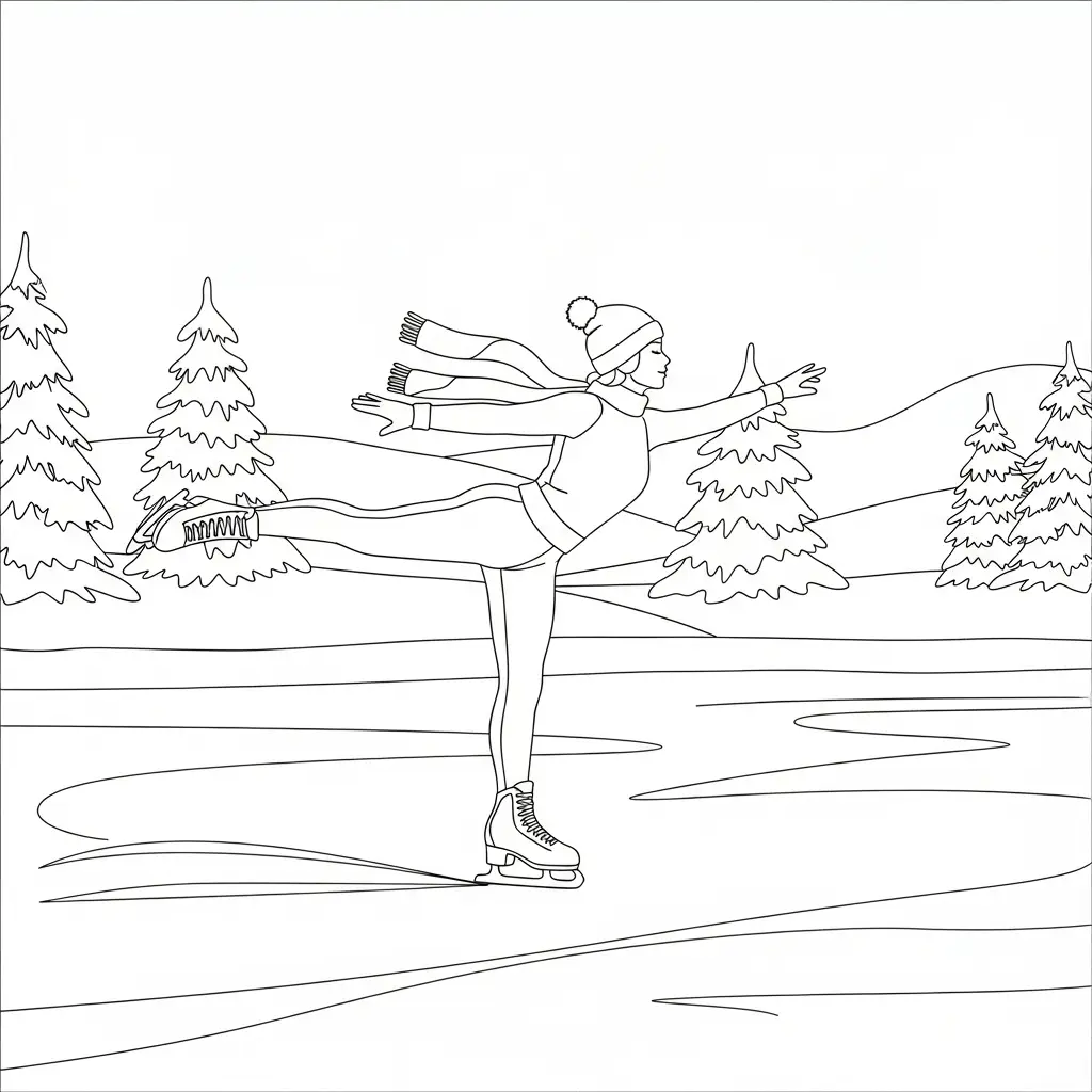 Invierno para colorear para imprimir pdf gratis