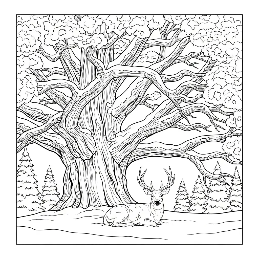 Invierno para colorear para imprimir kawaii