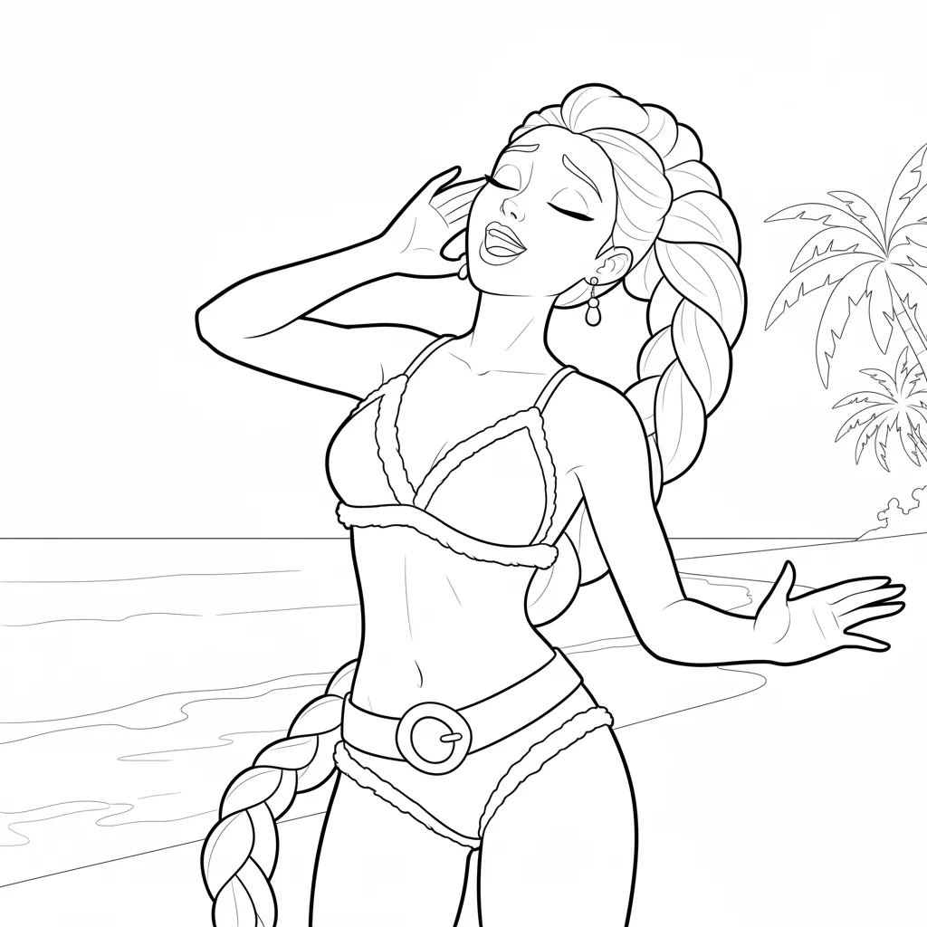 KPop Demon Hunters de Navidad 14 para colorear para imprimir