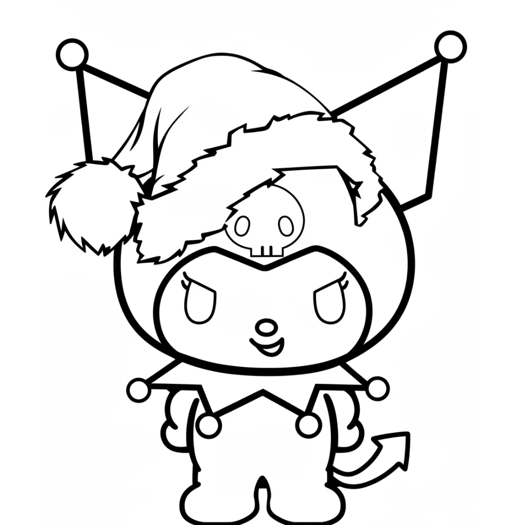 Kuromi de Navidad 17 para colorear para niño de 10 años