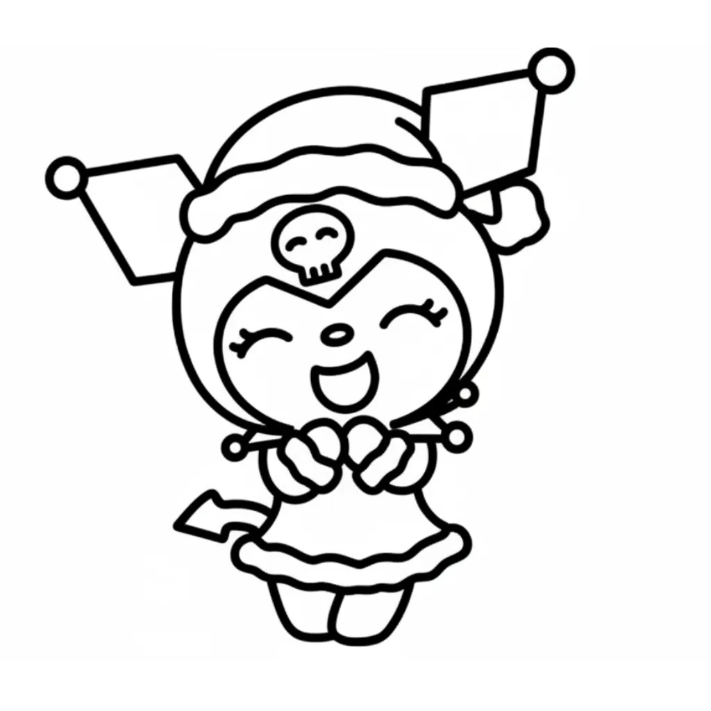 Kuromi de Navidad 22 para dibujar en línea