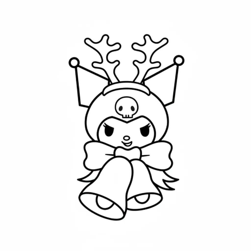 Kuromi de Navidad 8 para colorear para niño de 8 años