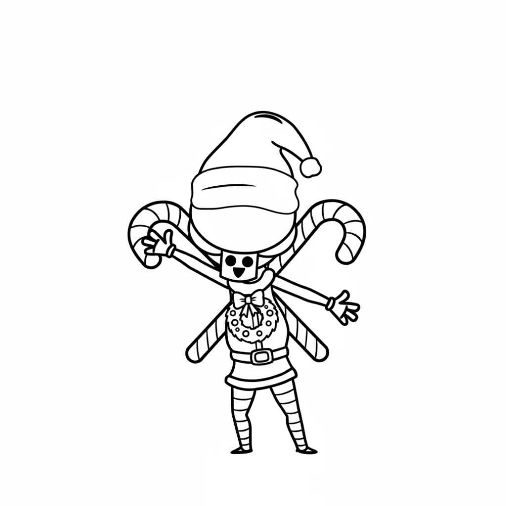 Sprunki de Navidad 25 para colorear para descargar