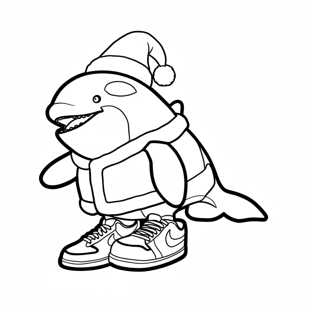 Italian Brainrot de Navidad 5 para colorear para niño de para imprimir