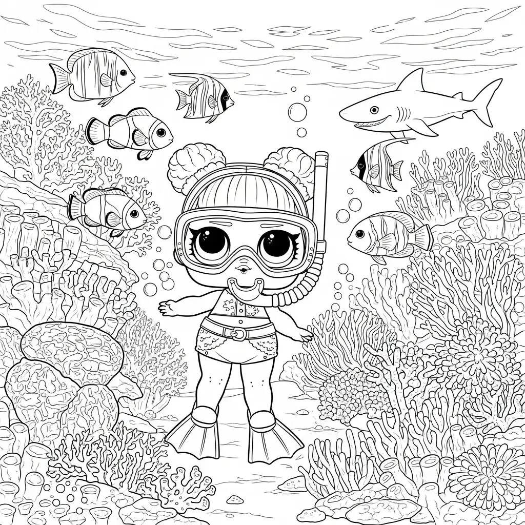 LOL Surprise para colorear para imprimir para niño de 10 años 1