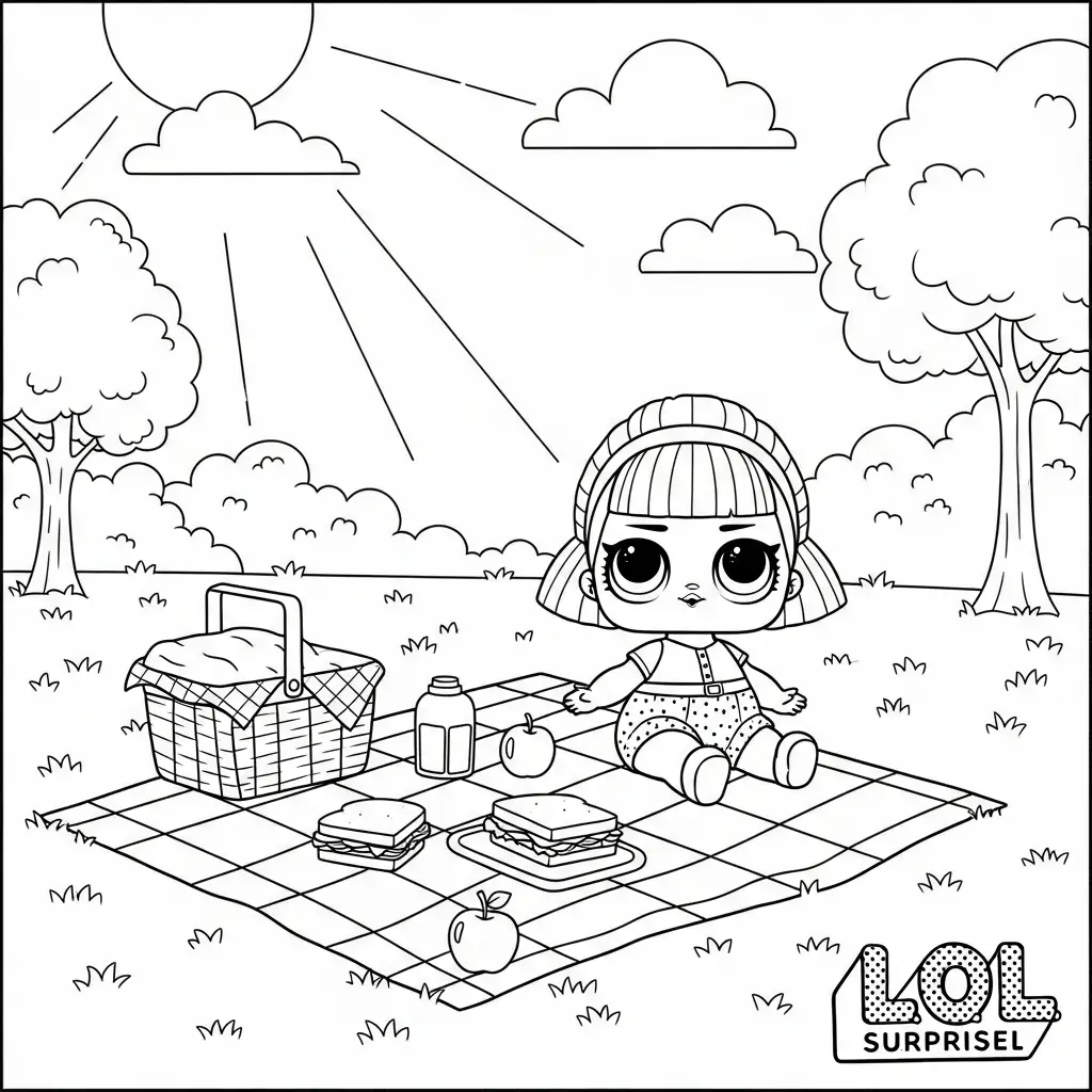LOL Surprise para colorear para niño de 4 años