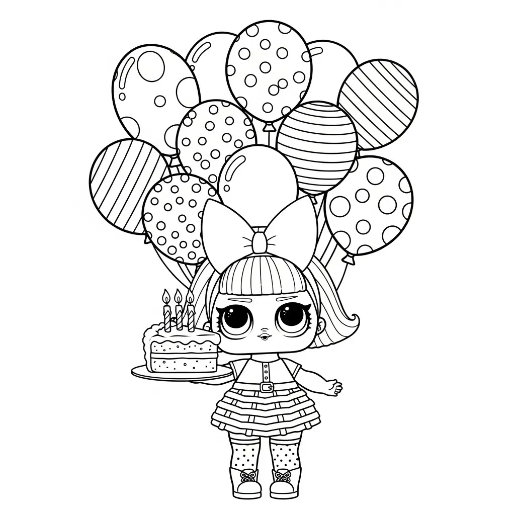 LOL Surprise para colorear y recortar para imprimir