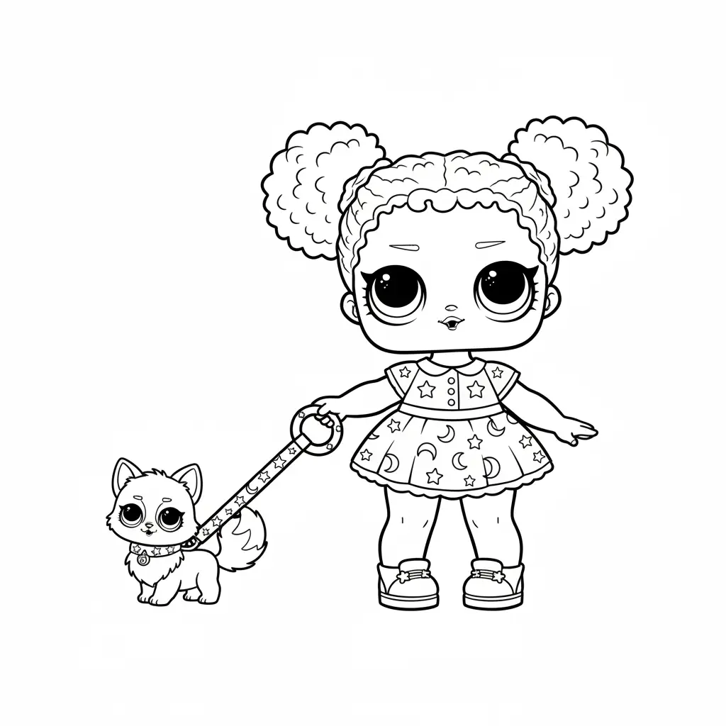 LOL Surprise para colorear y recortar para imprimir gratis 1