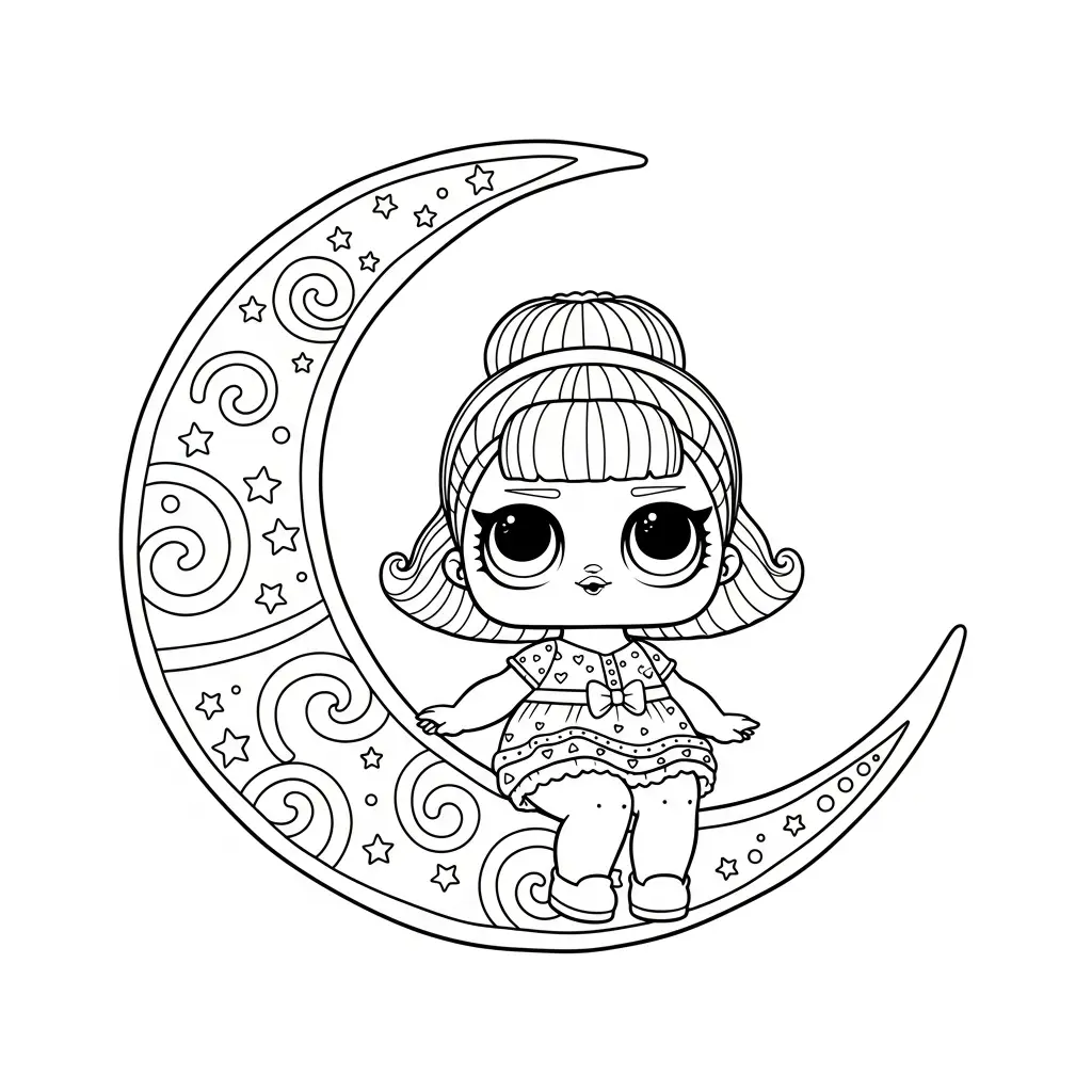 LOL Surprise para colorear y recortar para imprimir gratis