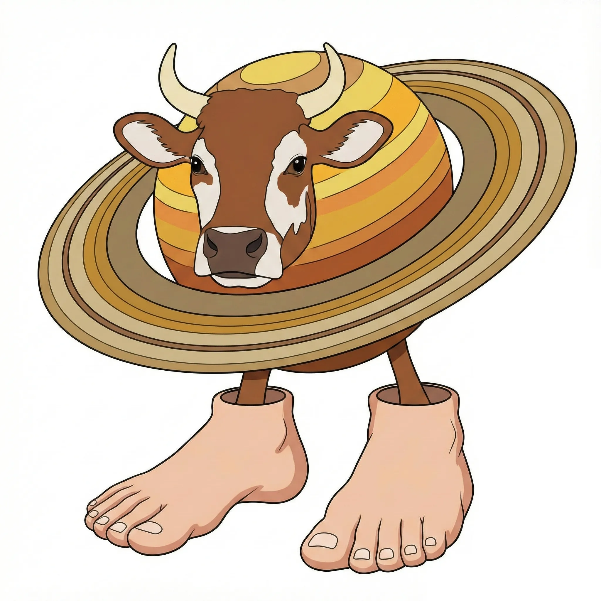 La Vaca Saturno Saturnita para dibujar e imprimir