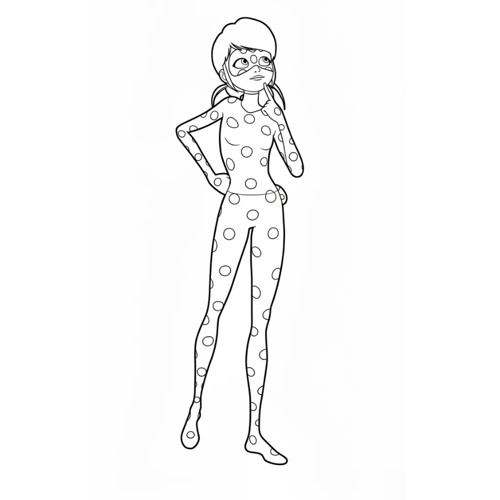 LadyBug 14 para colorear para niño de para imprimir