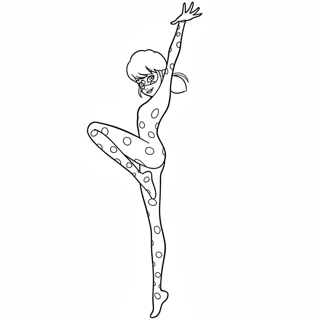 LadyBug 21 para colorear para descargar