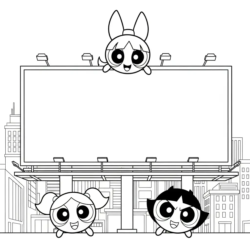 Las Chicas Superpoderosas para colorear para imprimir gratis pdf