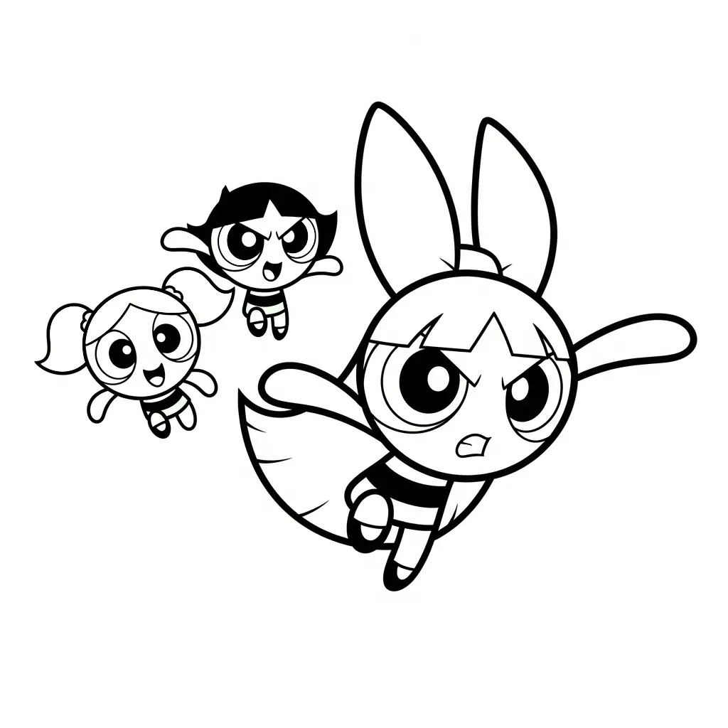 Las Chicas Superpoderosas para colorear para imprimir gratis