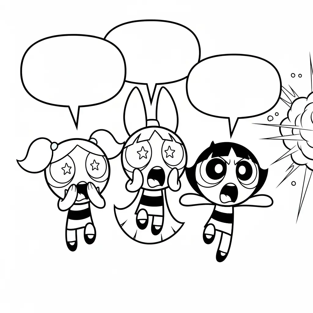 imagen para colorear Las Chicas Superpoderosas niño