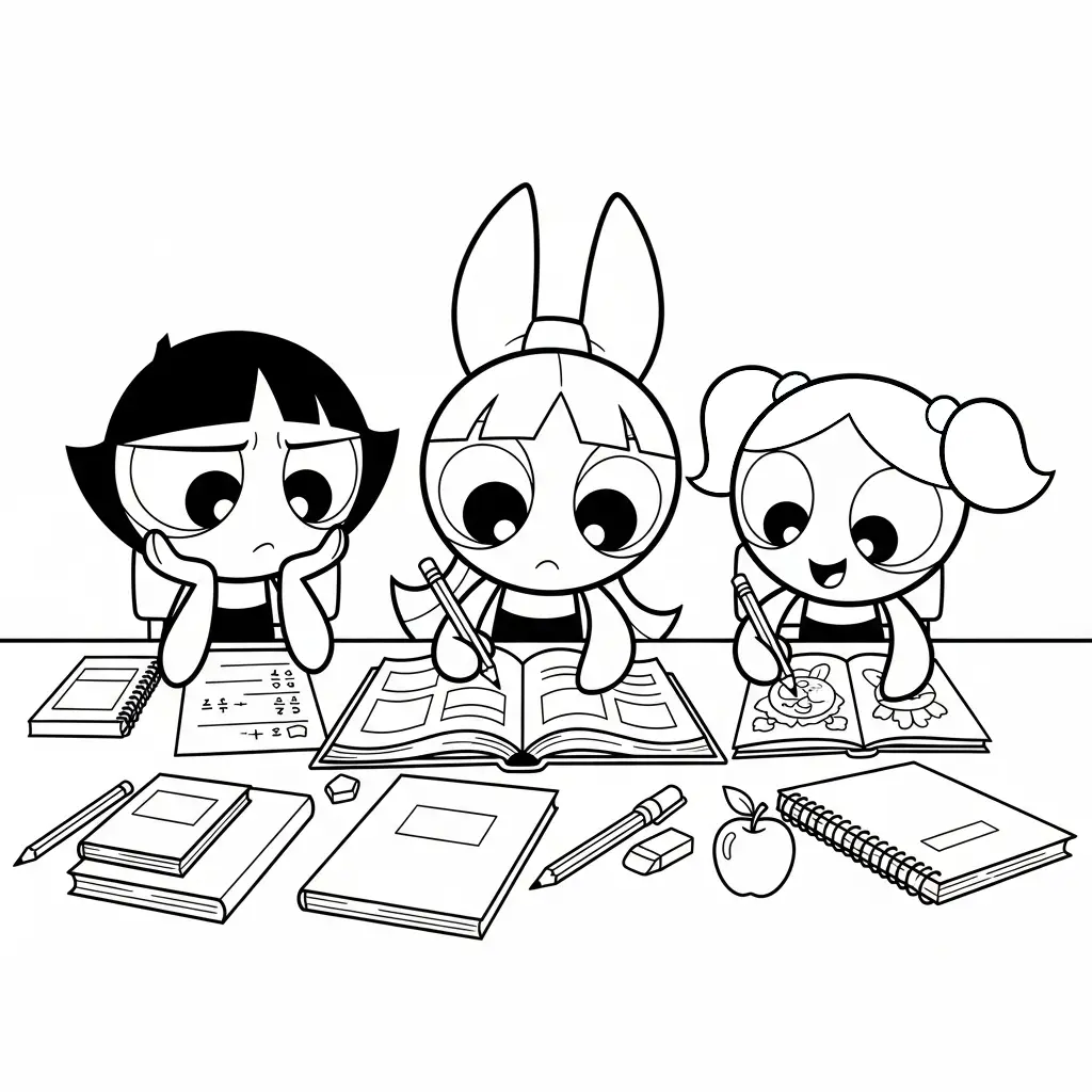 Las Chicas Superpoderosas para colorear y dibujos