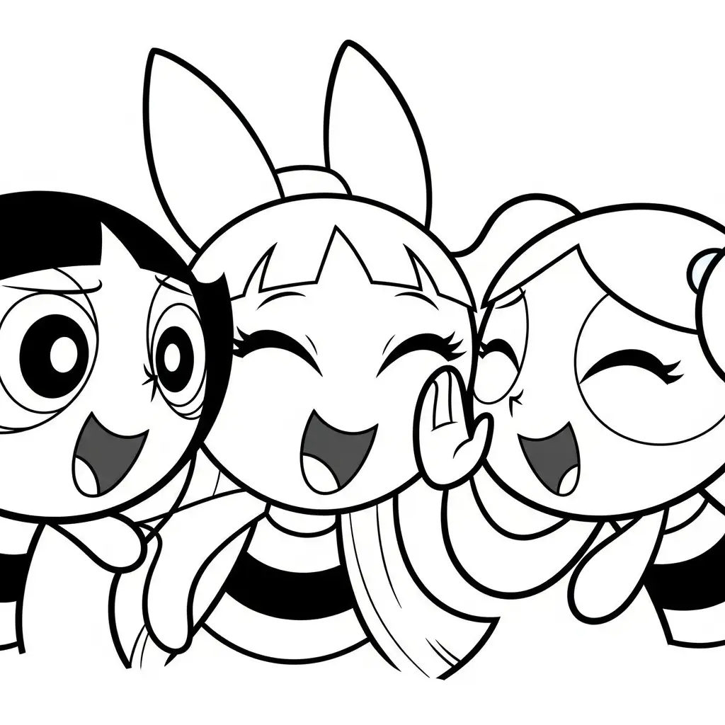 Las Chicas Superpoderosas para colorear en línea gratis