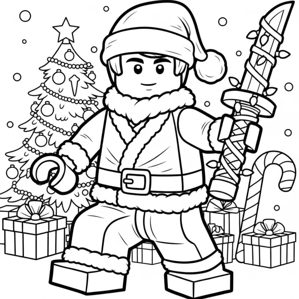 Lego Ninjago de Navidad 2 para colorear en línea gratis