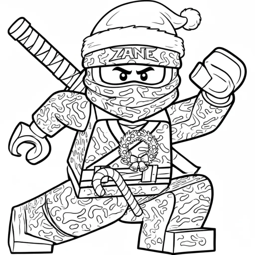 Lego Ninjago de Navidad 6 para colorear y dibujo para imprimir
