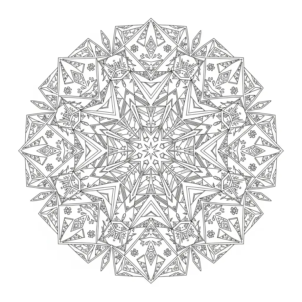 Mandala Navidad para colorear de para niños
