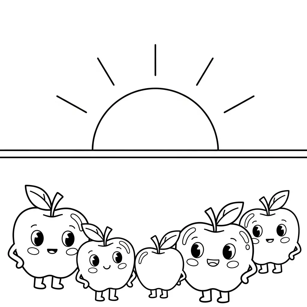 descargar Manzanas para colorear gratis