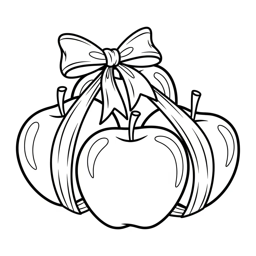 Manzanas para colorear para niños para descargar