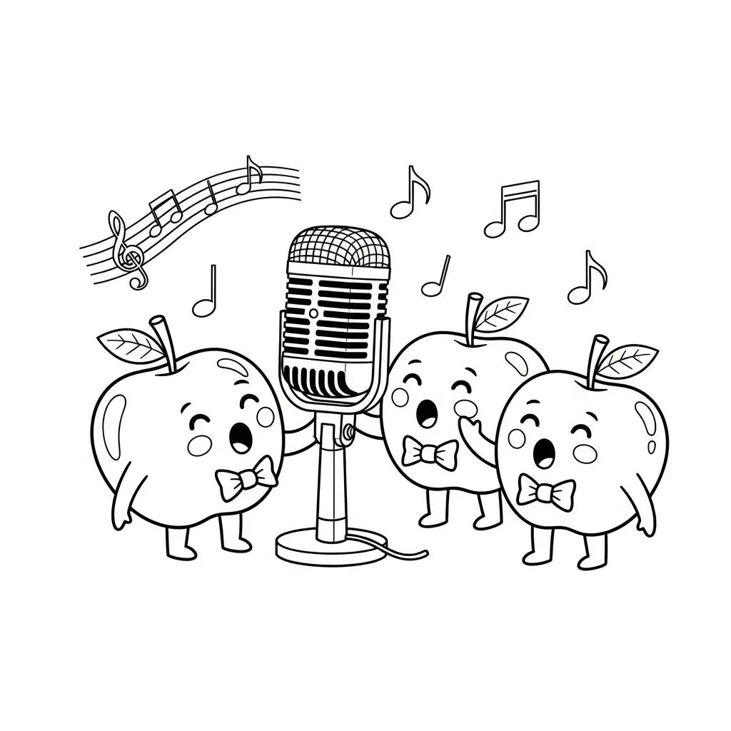 para imprimir Manzanas para colorear gratis