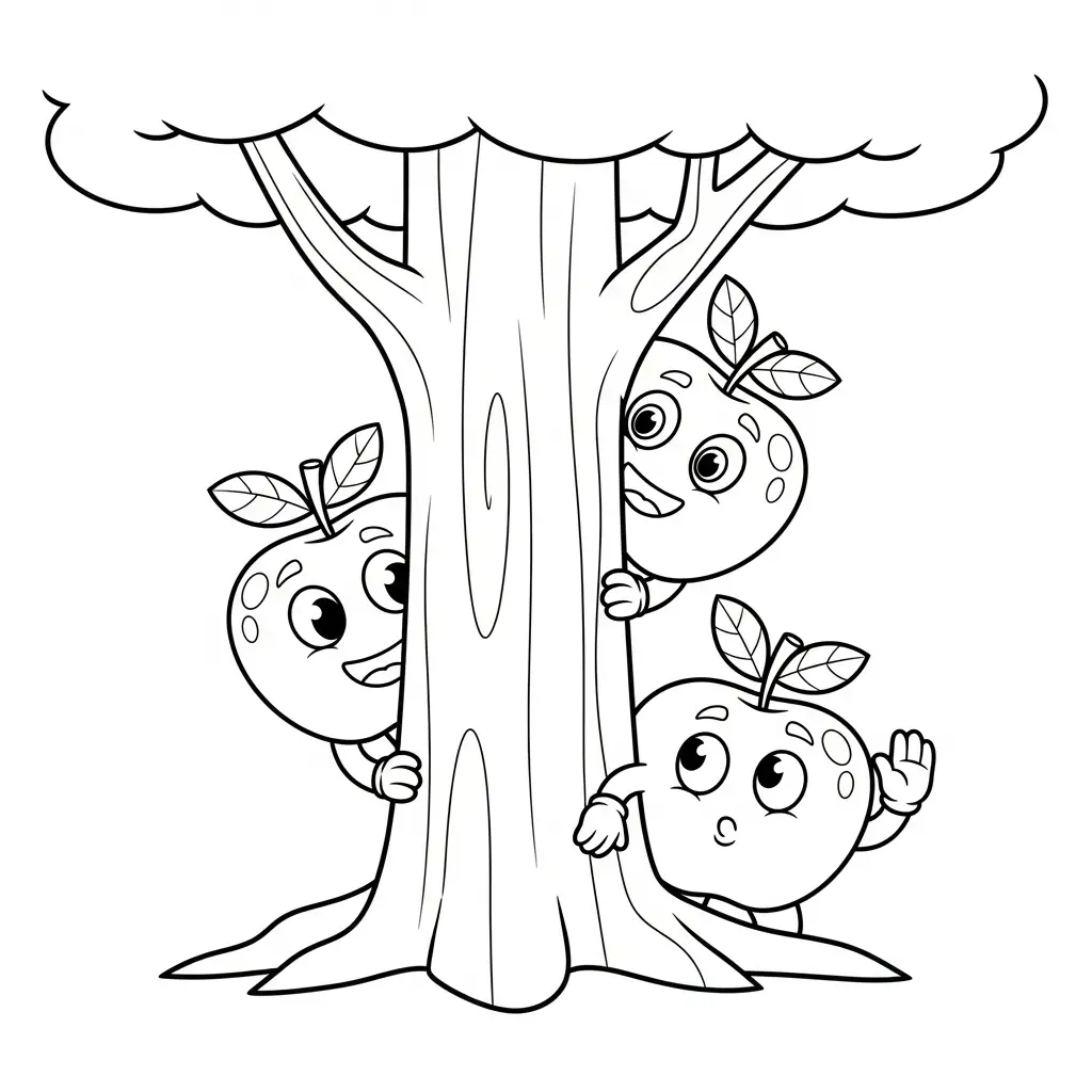 Manzanas para colorear para bebé para imprimir