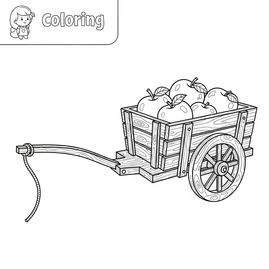 Manzanas para colorear para imprimir gratis