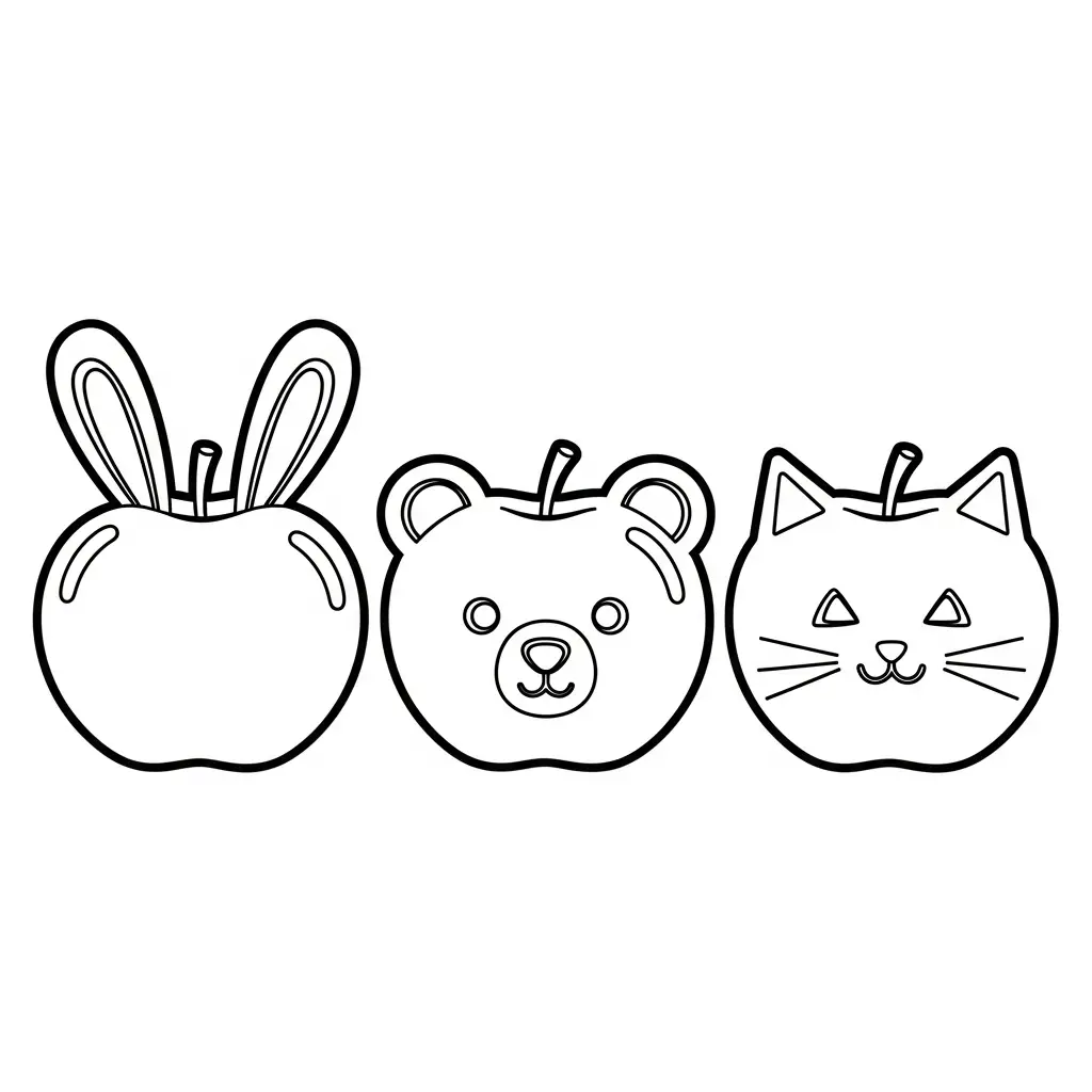 Manzanas para colorear para niño de 5 años