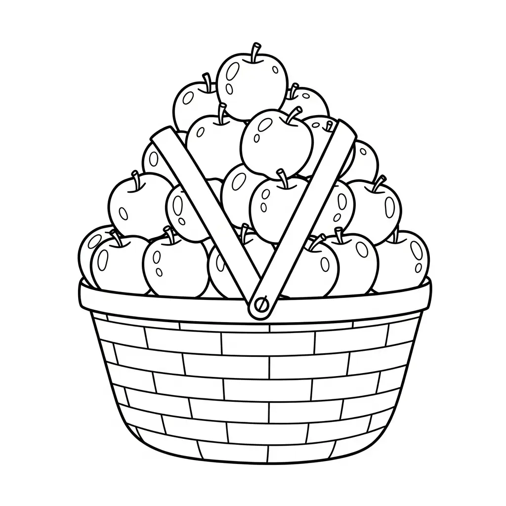 Manzanas para colorear gratis para niños