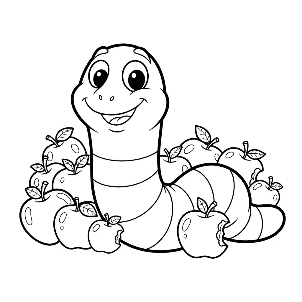 Manzanas para colorear para imprimir para niño de 2 años
