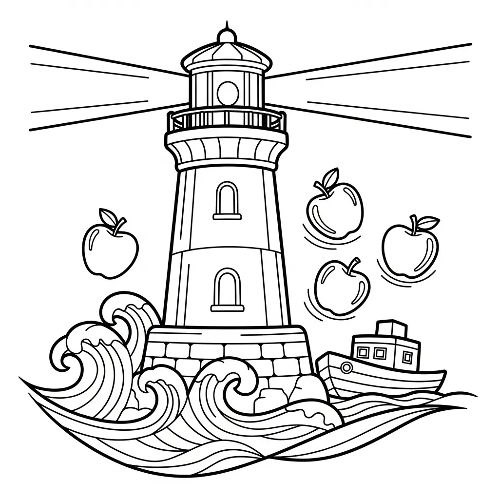 Manzanas para colorear para imprimir para niño de 4 años