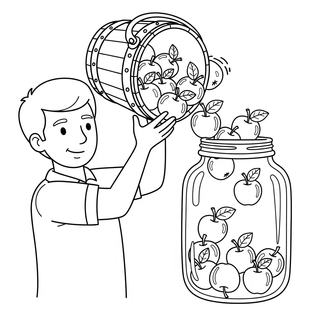 Manzanas para colorear para niños para descargar 1