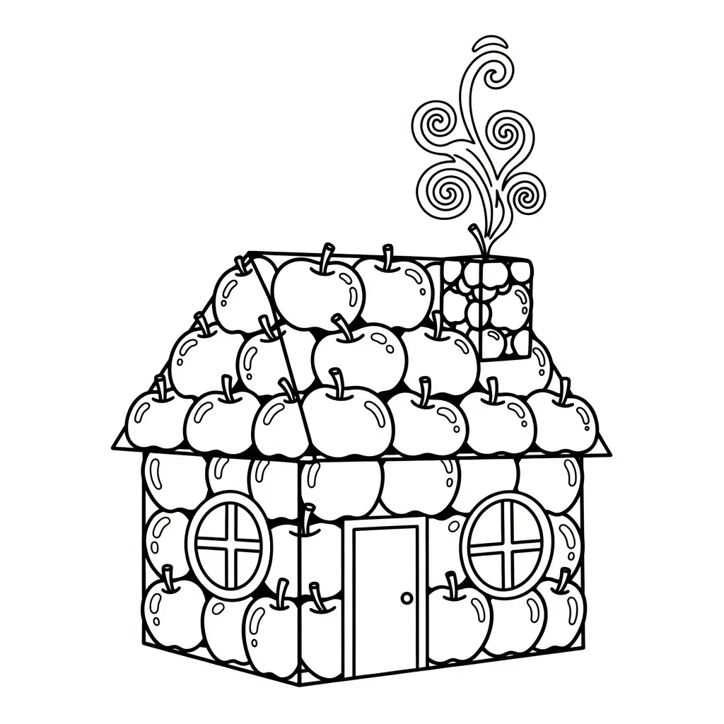 Manzanas para colorear para niño de 6 años