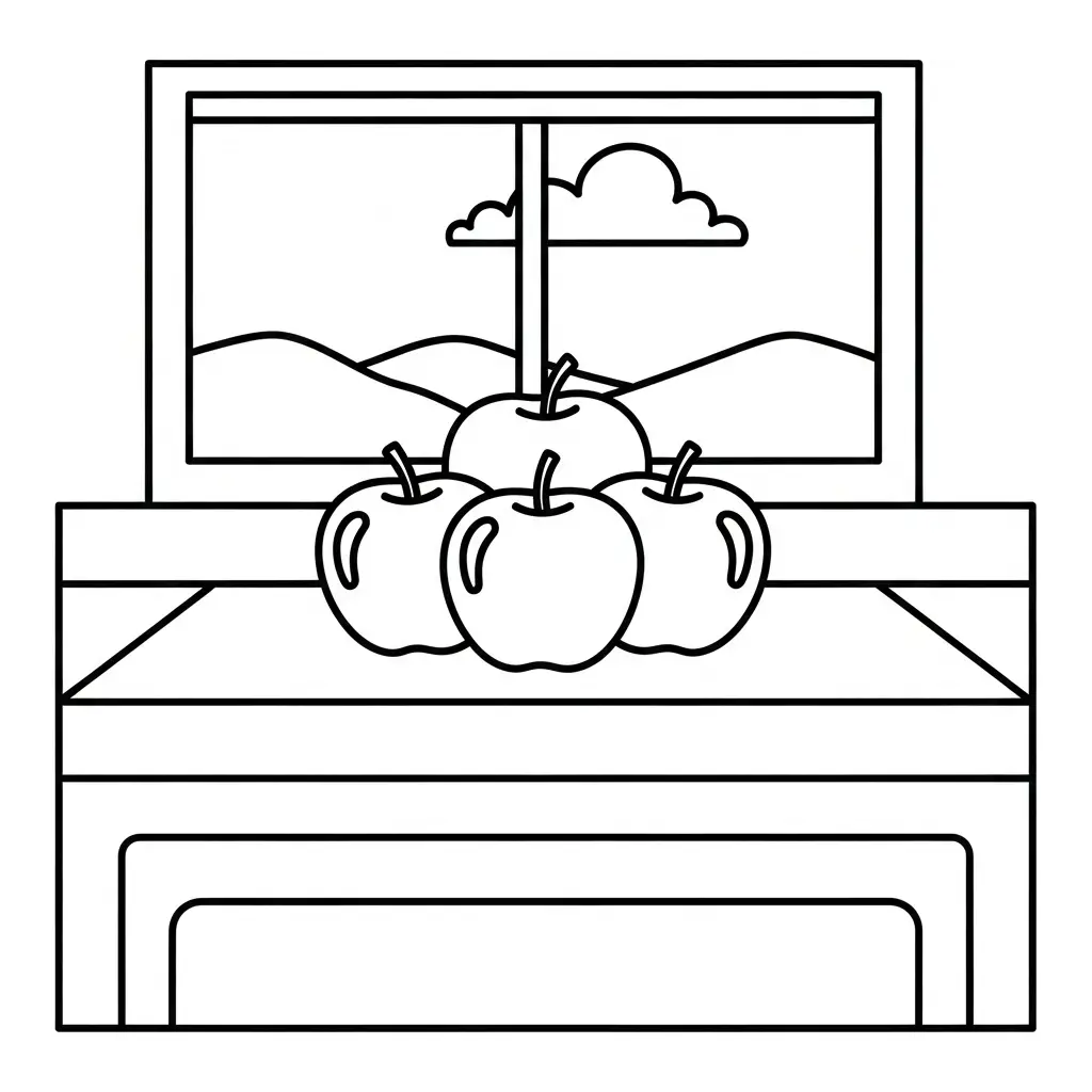Manzanas para colorear para bebé para imprimir 1