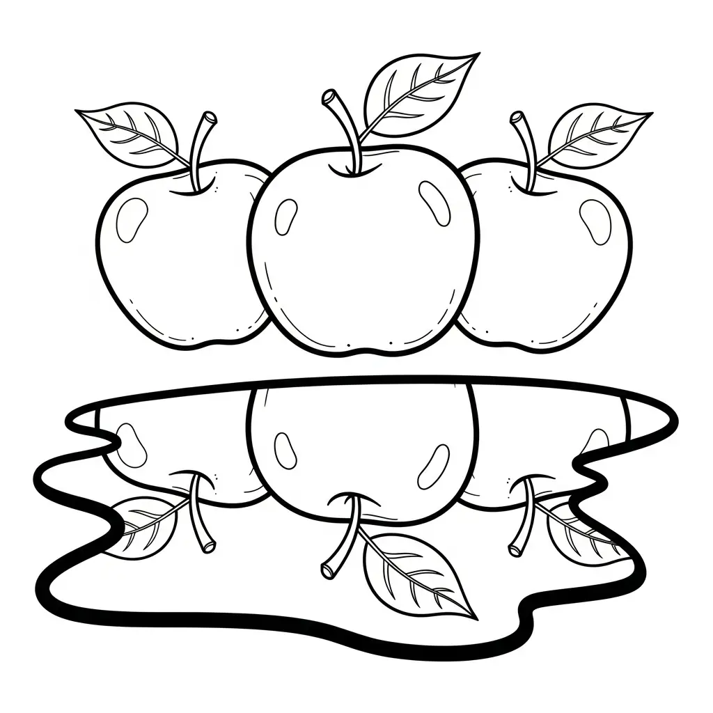 Manzanas para colorear para descargar