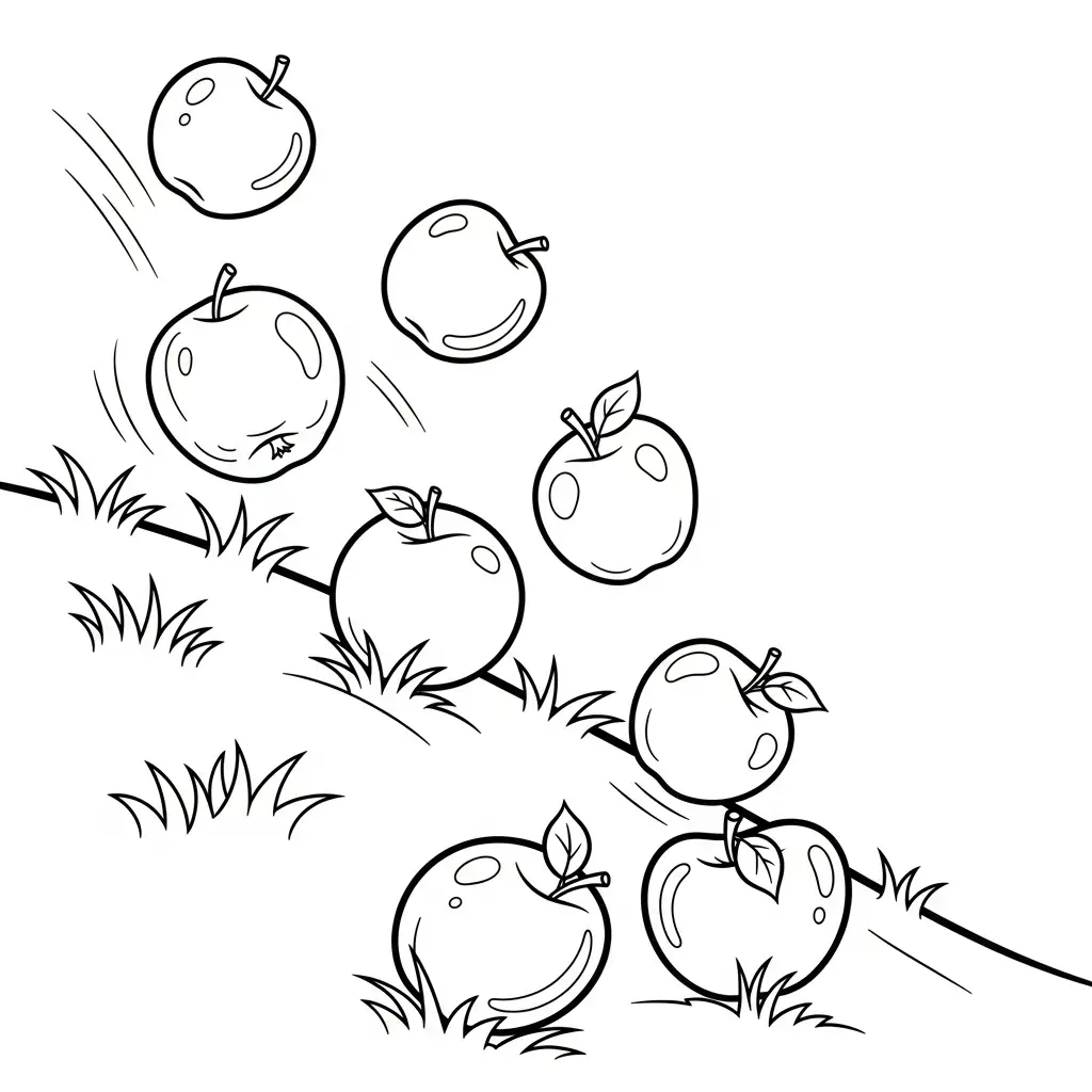 Manzanas para colorear para niño de 7 años