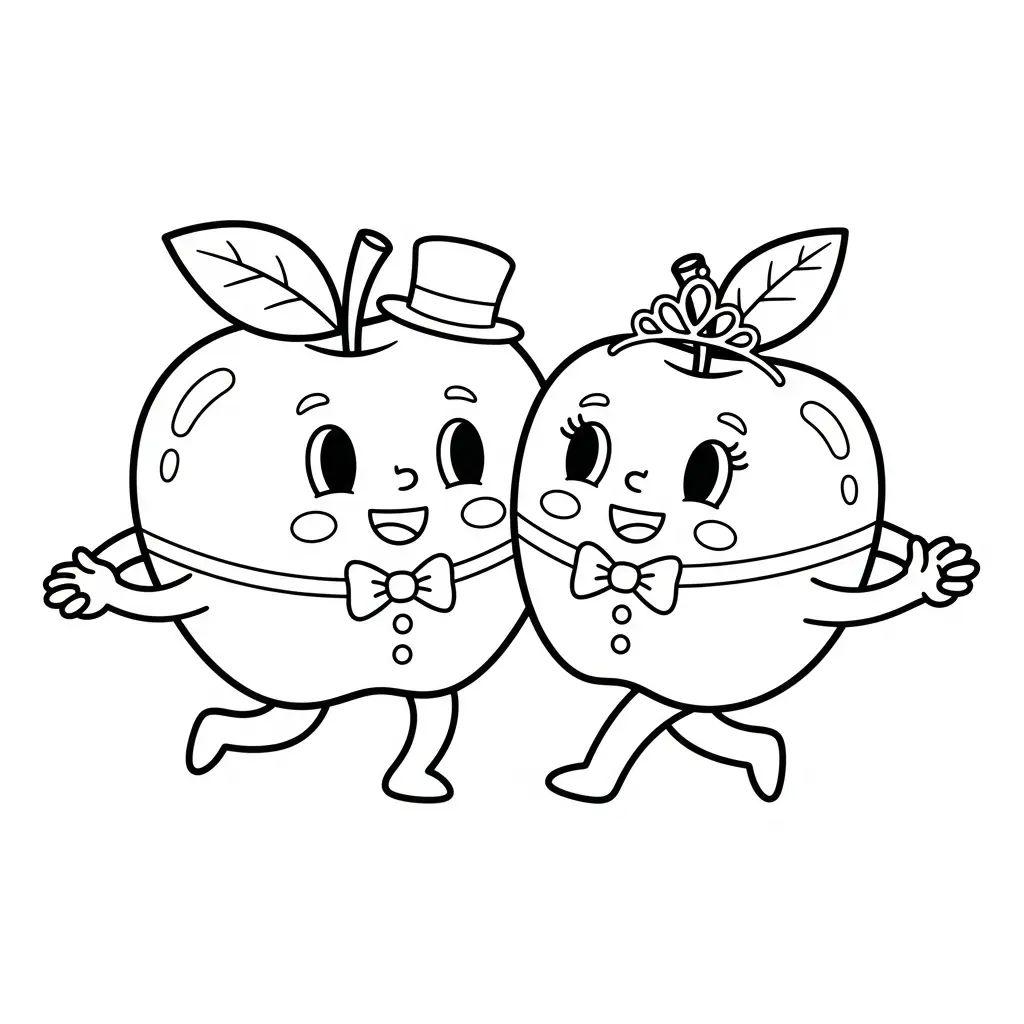 imprimir Manzanas para colorear