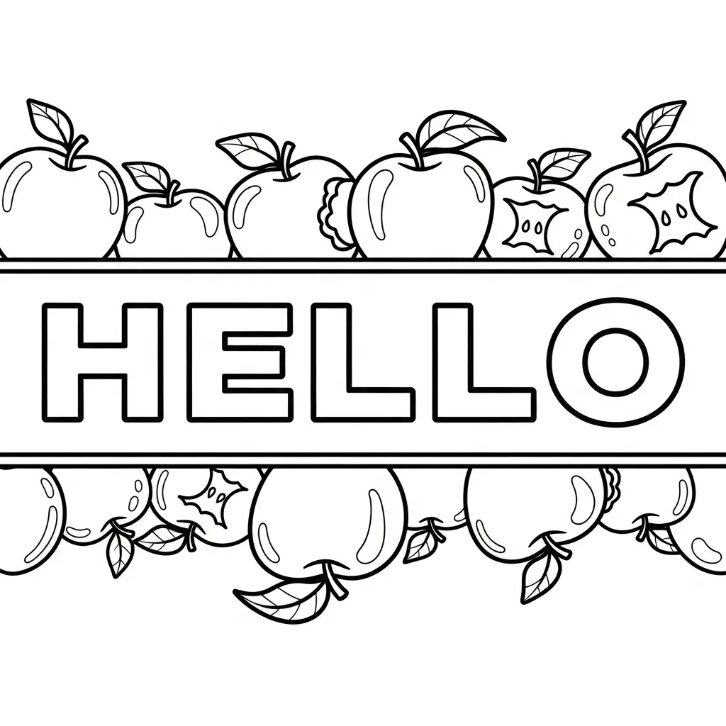 Manzanas para colorear para imprimir pdf gratis