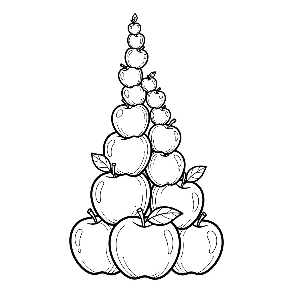 Manzanas para colorear para imprimir