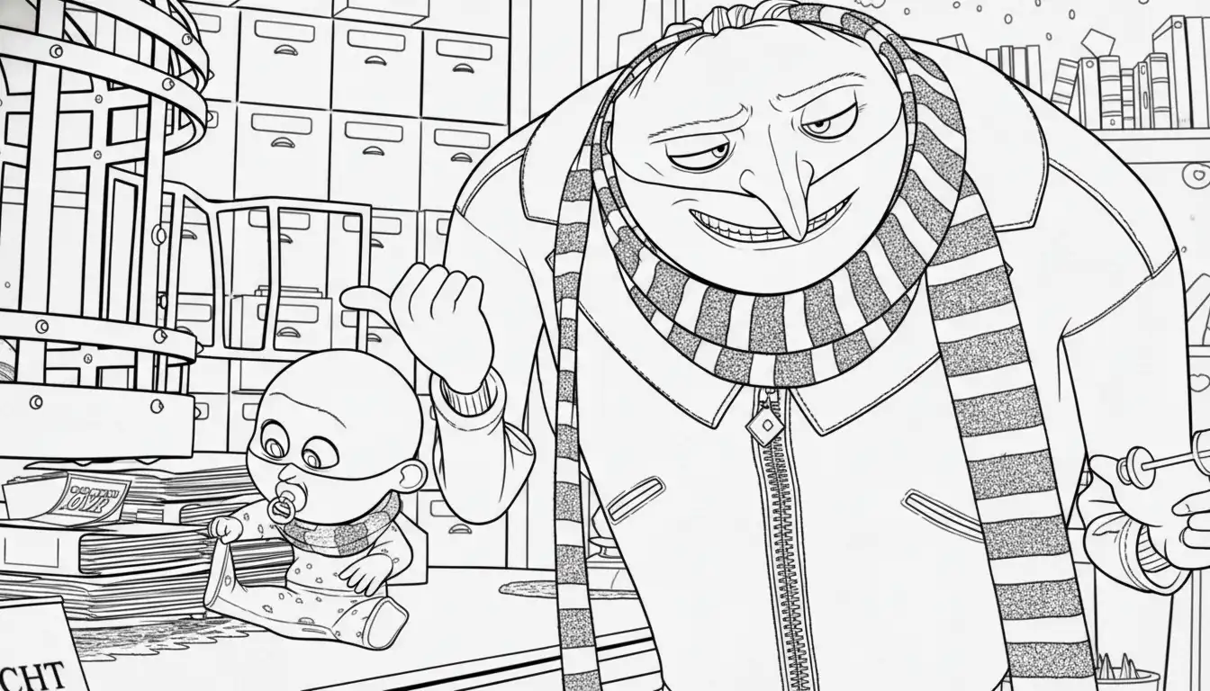 Mi Villano Favorito 4 para colorear para niño de 5 años