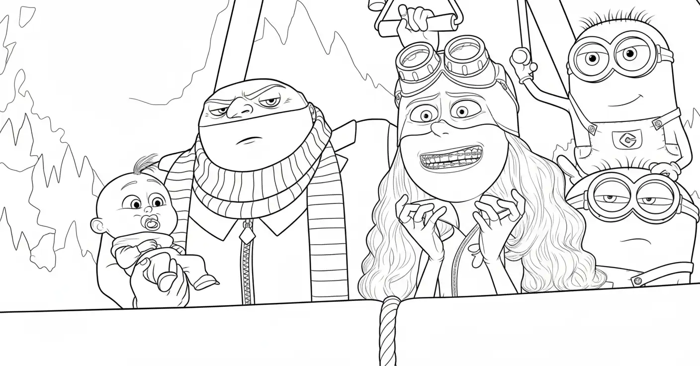 Mi Villano Favorito 4 para colorear para niño de 3 años