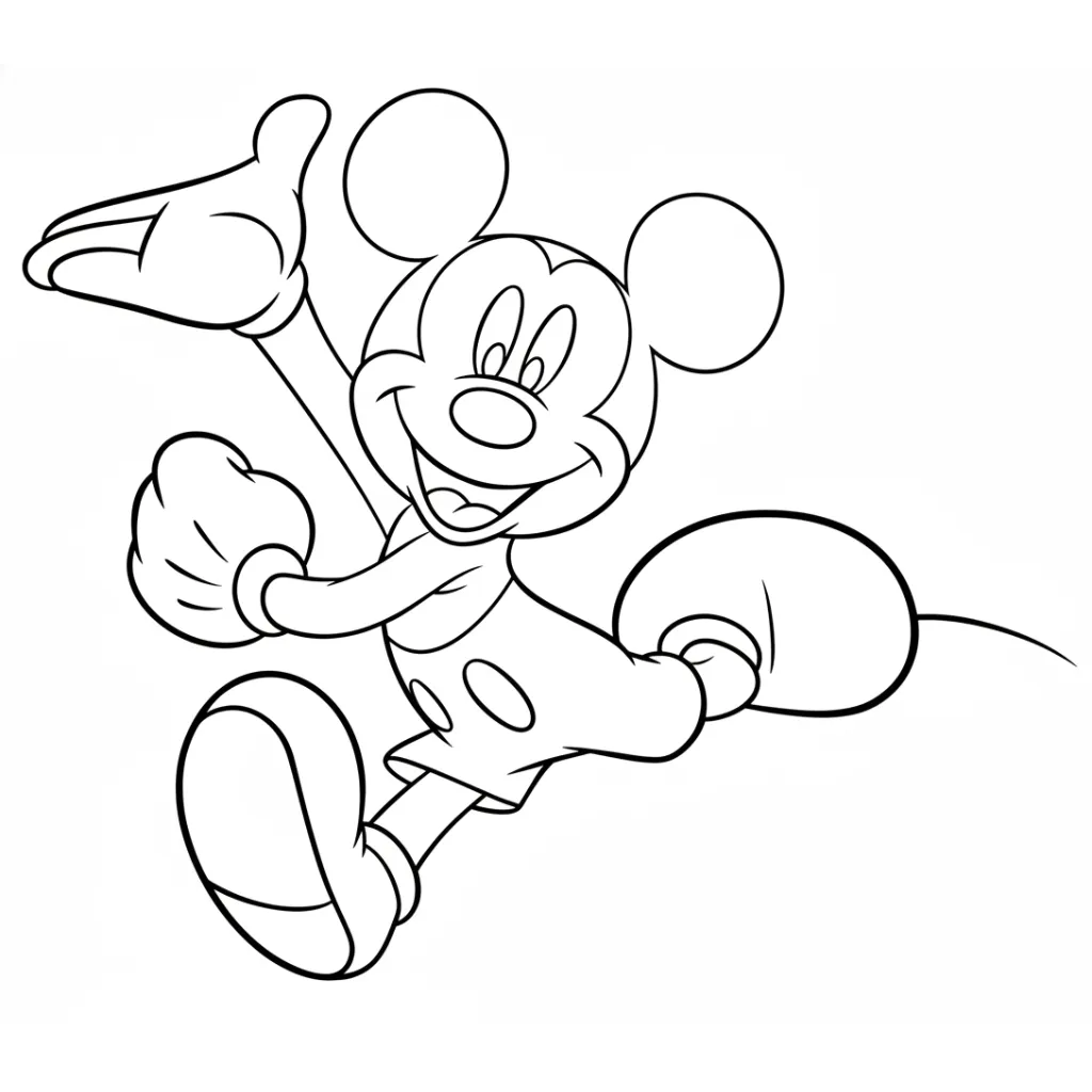 Mickey Mouse 1 para colorear para imprimir
