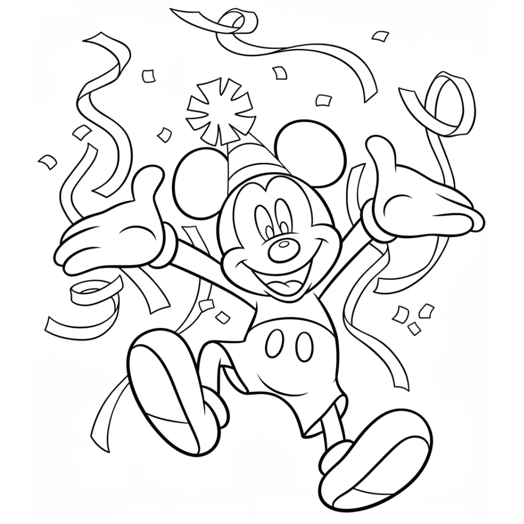 Mickey Mouse 13 para colorear para imprimir pdf gratis