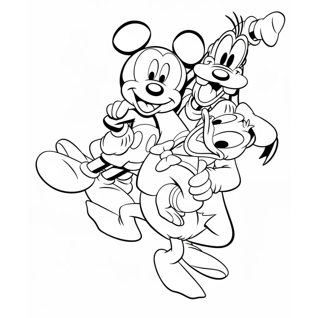 Mickey Mouse 14 para colorear para niño de 7 años