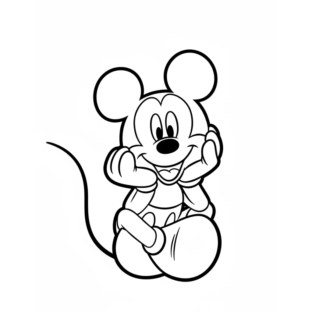 Mickey Mouse 16 para colorear para primaria