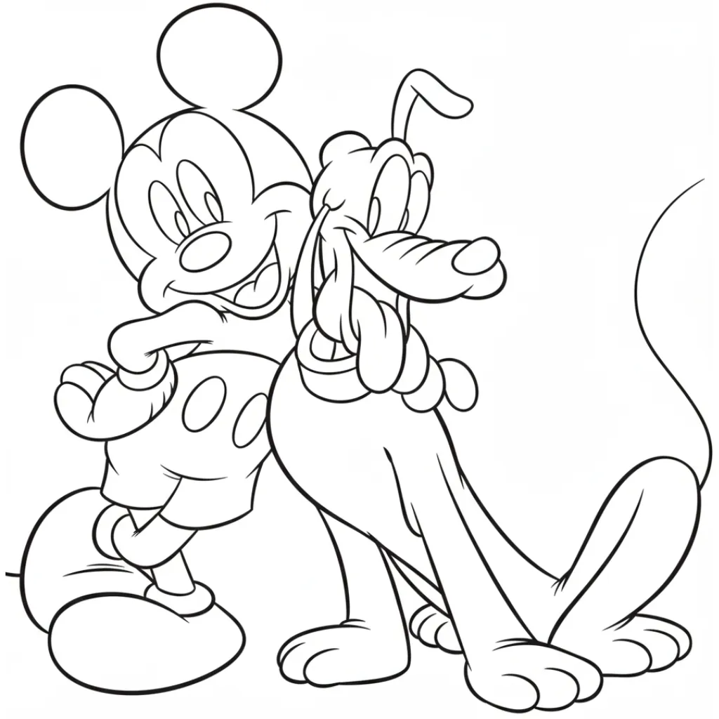 Mickey Mouse 17 para colorear para niño de 8 años