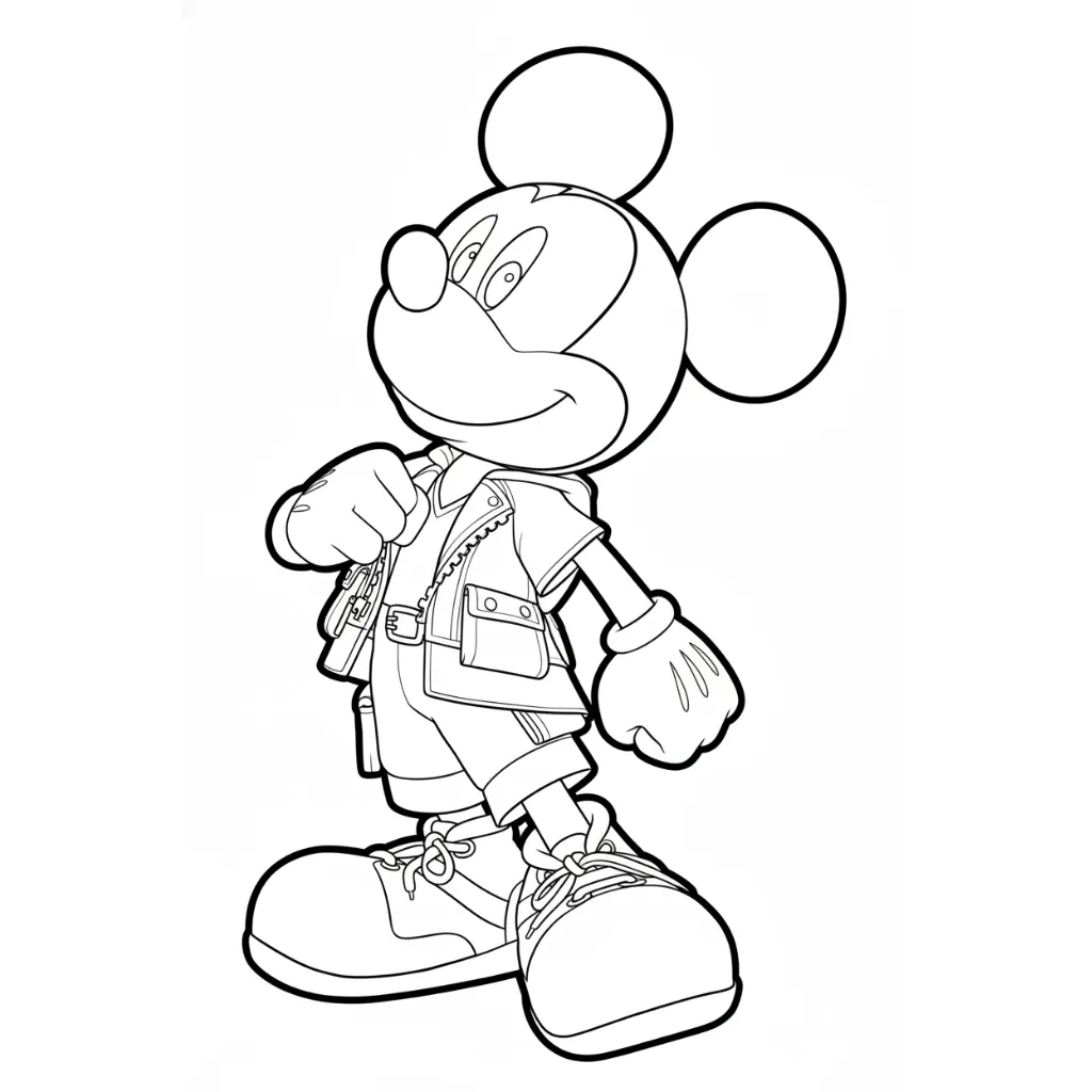 Mickey Mouse 19 para colorear en línea para niño